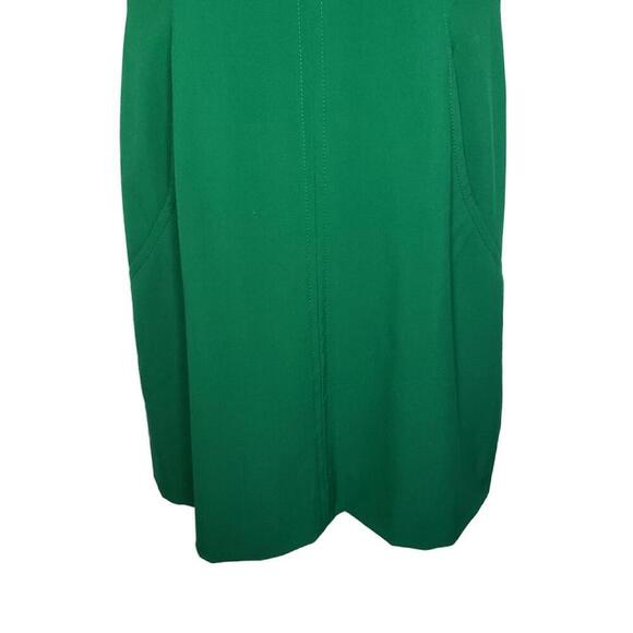 Tahari ASL Women's Sz 10P Green High Neck Sheath Dress (1699) - Picture 5 of 6